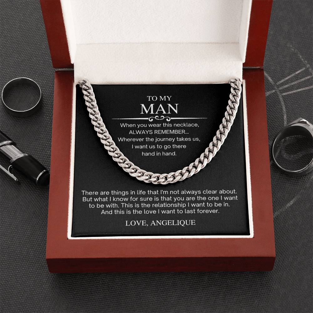 To My Man Boyfriend Necklace *bfc12