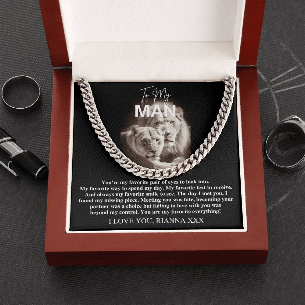 To My Man Necklace Lion *lb15