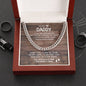 To My Daddy Cuban Chain Necklace *cd2