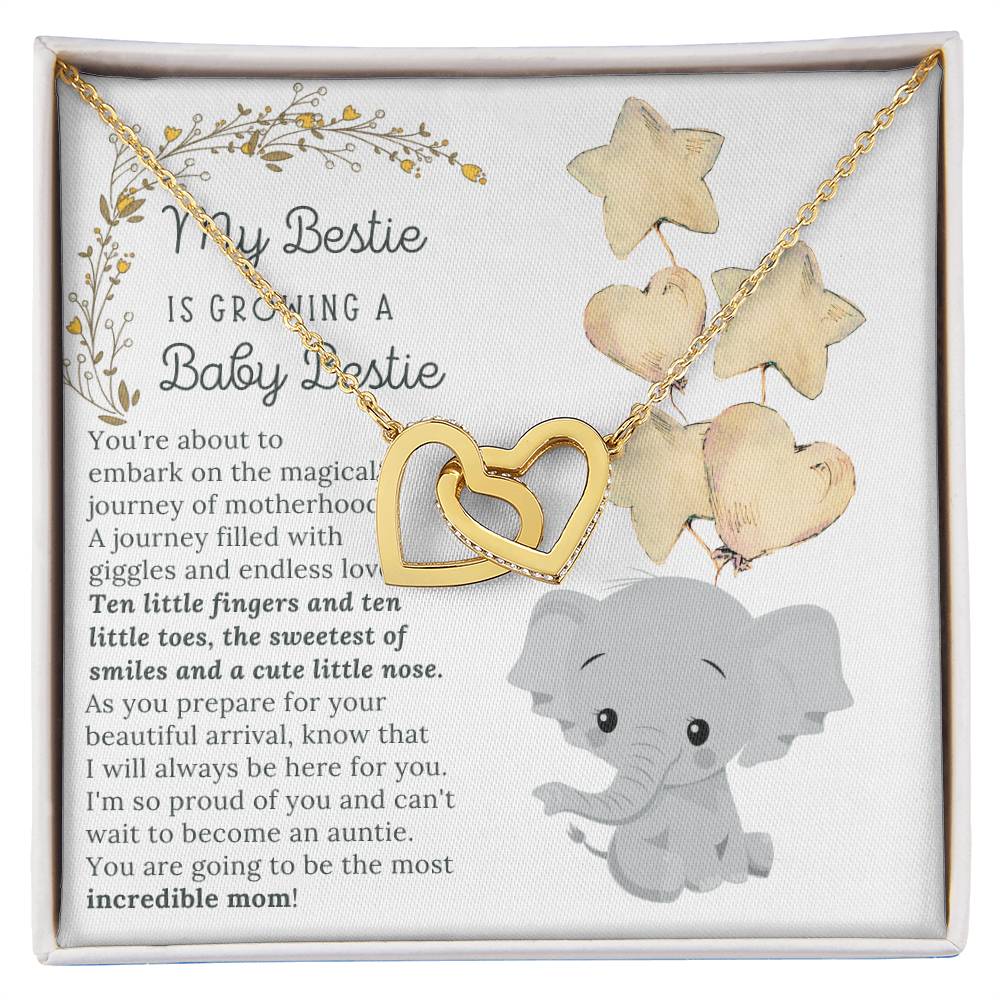 Baby Bestie Interlocking Hearts Necklace