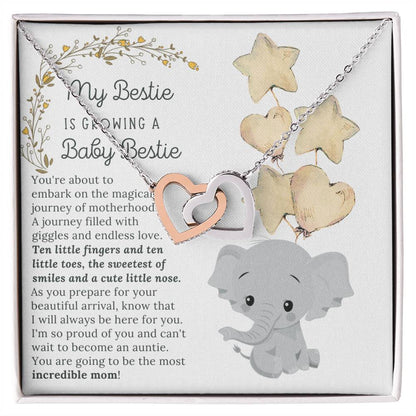 Baby Bestie Interlocking Hearts Necklace