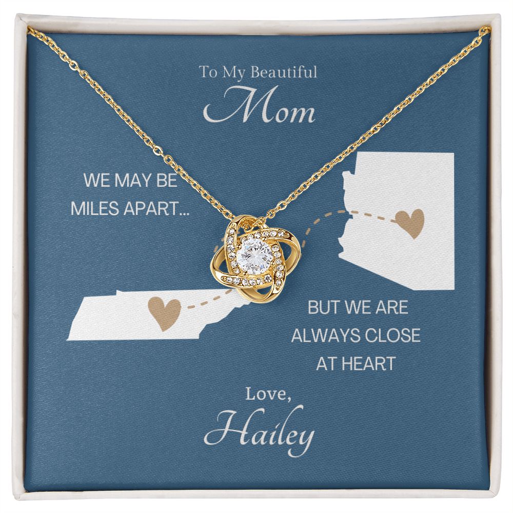 CUSTOM - Long Distance Mom Hailey Necklace