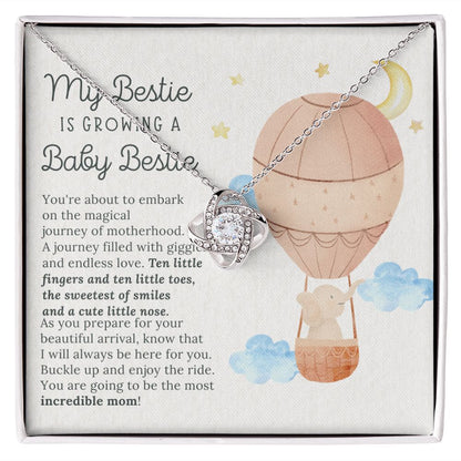 Baby Bestie Elephant Love Knot Necklace