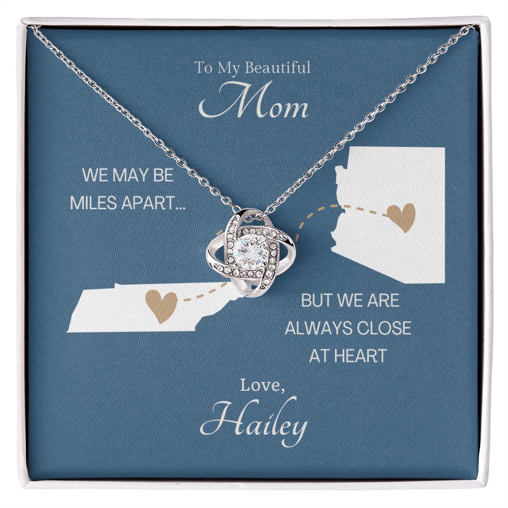 CUSTOM - Long Distance Mom Hailey Necklace