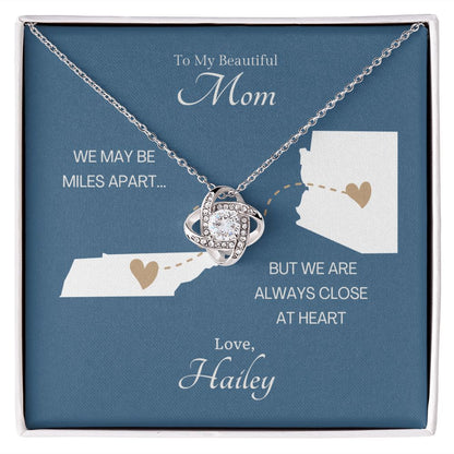 CUSTOM - Long Distance Mom Hailey Necklace