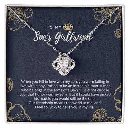 To My Son's Girlfriend Queen Necklace