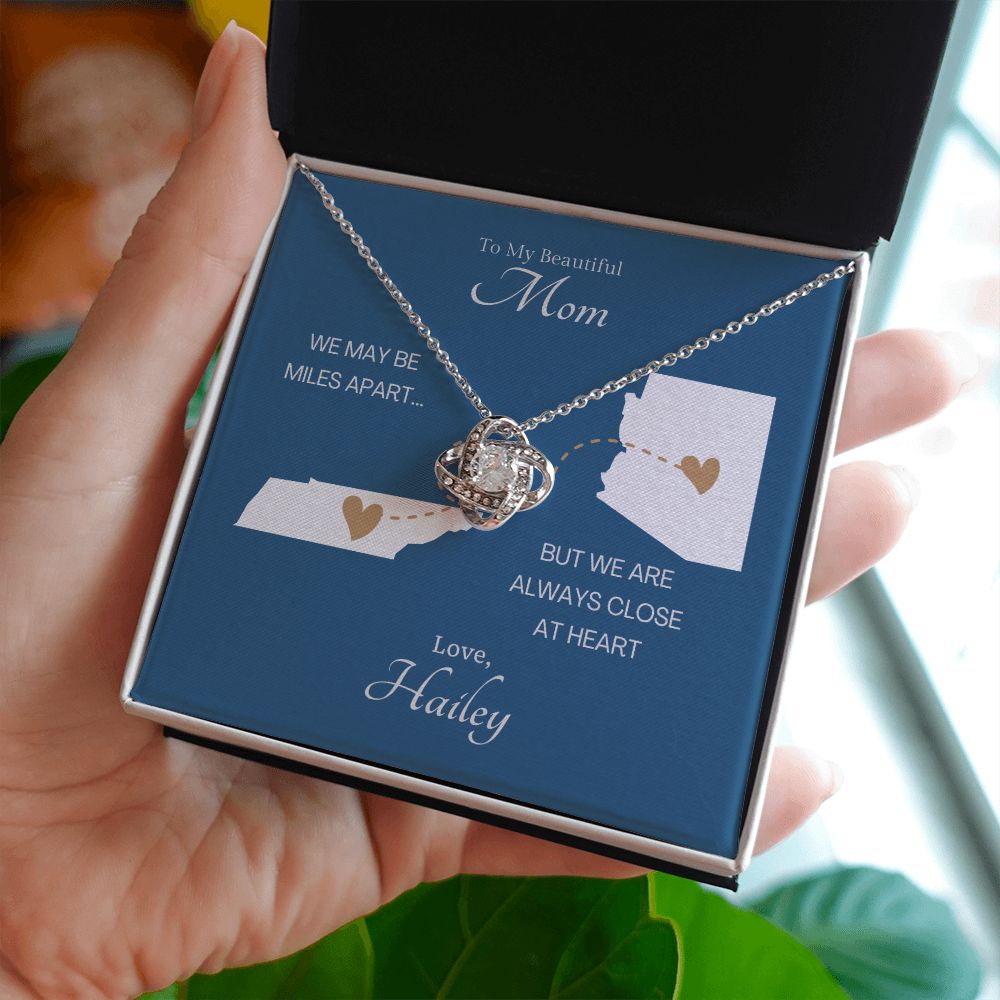 CUSTOM - Long Distance Mom Hailey Necklace
