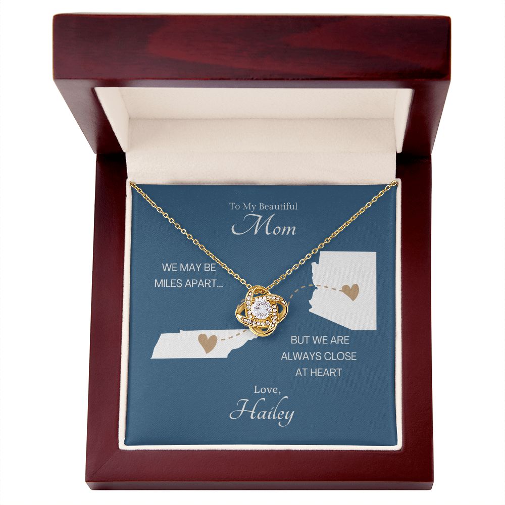 CUSTOM - Long Distance Mom Hailey Necklace