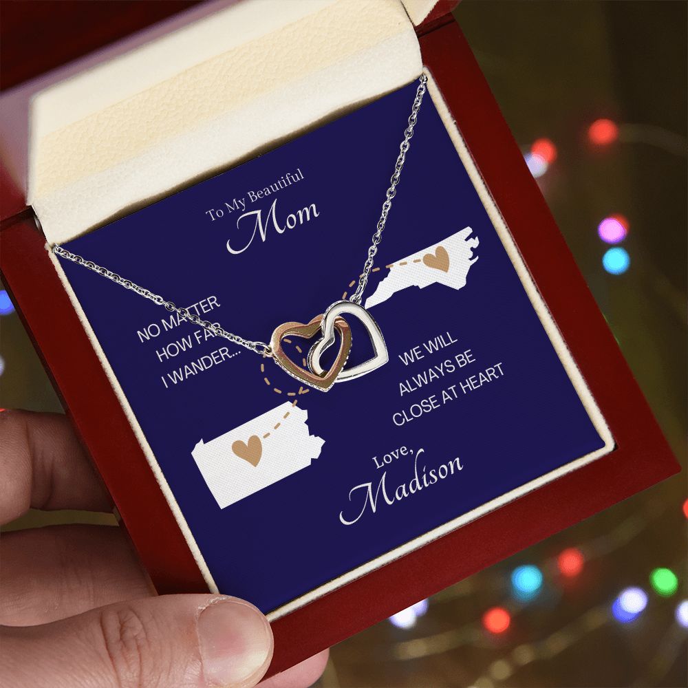 CUSTOM - Long Distance Mom Necklace Love Madison Miller