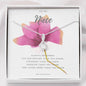 To My Niece Necklace - Pink Rose