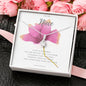 To My Niece Necklace - Pink Rose