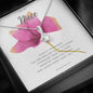 To My Niece Necklace - Pink Rose