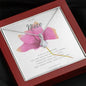 To My Niece Necklace - Pink Rose