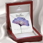 To My Mother Necklace - Purple Flower