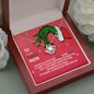 To My Badass Mom Loveknot Grinch Necklace